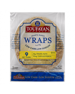 Toufayan Bakery Low Carb & Low Sodium Wraps, 5ct - Carton