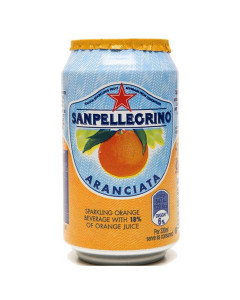 SAN PELLEGRINO ARANCIATA ORANGE SPARKLING WATER CAN - Carton