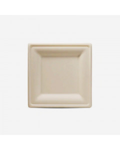 Bagasse 6" Square Plate - Case