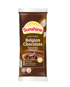 Sunshine Enriched Belgian Chocolate Wholemeal Cream Bun - Carton