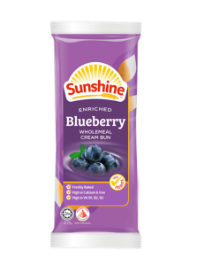 Sunshine Enriched Blueberry Wholemeal Cream Bun - Carton