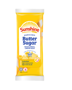 Sunshine Enriched Butter Sugar Wholemeal Cream Bun - Carton