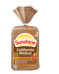 Sunshine California Walnut Wholemeal Bread - Carton