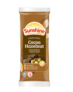 Sunshine Enriched Cocoa Hazelnut Wholemeal Cream Bun - Carton
