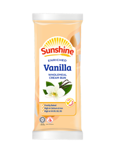 Sunshine Enriched Vanilla Wholemeal Cream Bun - Carton