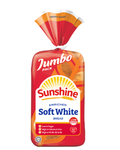 Sunshine Enriched Soft White Bread (Jumbo) - Carton