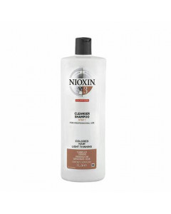 Nioxin System 3 Cleanser Shampoo, Color Treated Hair with Light Thinning 1000ML
