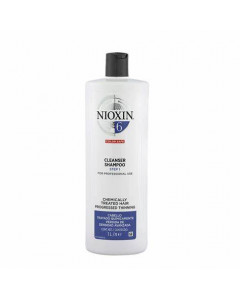 Nioxin System 6 Cleanser Shampoo, Bleached & Chemically Treated Hair with Progressed Thinning 1000ML