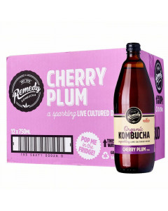 Remedy Organic Kombucha Cherry Plum - Carton