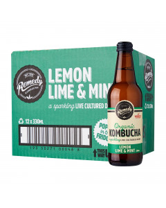 Remedy Organic Kombucha Lemon Lime Mint - Carton
