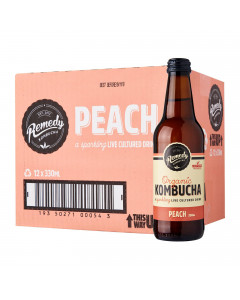 Remedy Organic Kombucha Peach - Carton