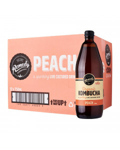 Remedy Organic Kombucha Peach - Carton
