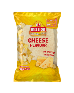 Mission Triangle Yellow Cheese Fried Chips - Carton 