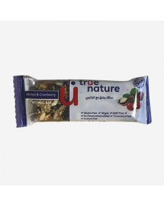 True Nature Organic Hazelnut & Cranberry Bar - Case