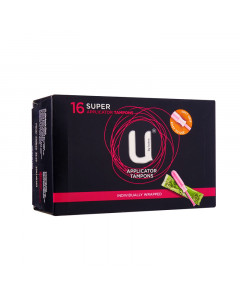 U by Kotex Applicator Tampons Super 16's Pads - Carton