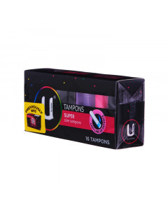 U by Kotex Tampons Super Slim 16's Pads - Carton