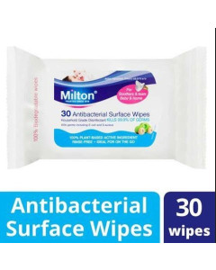 Milton Antibacterial Surface Wipes 30 Wipes - Carton