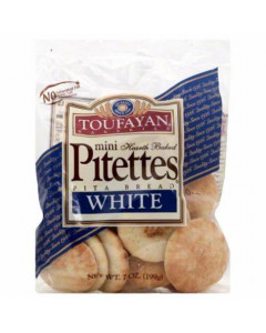Toufayan Bakery Classic White MINI Pitettes 7oz (20ct) - Carton