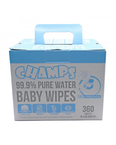 Champs 99.9% Pure Water Baby Wipes (60Sx6) - Carton