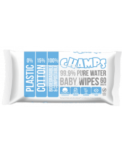 Champs 99.9% Pure Water Baby Wipes 60Sx2 - Carton