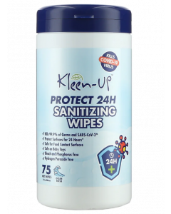 Kleen-Up Protect 24H Sanitizing Wipes 75s - Carton