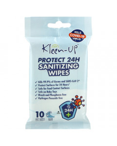 Kleen Up Protect 24H Sanitizing Wipes 10s - Carton