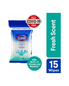 Clorox Expert Disinfecting Wipes Flowpack - Fresh Scent, 15s - Case