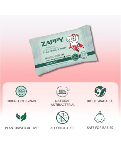 Zappy All Natural FoodContact Wipes 15s (Valuepack)-Carton