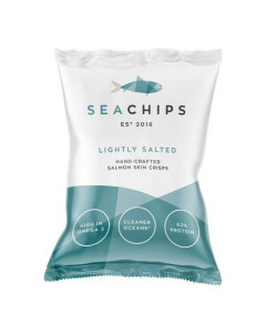 Sea Chips Light Salted Salmon Skin Crisps - Case