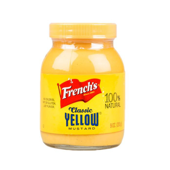 French Yellow Mustard Glass Case