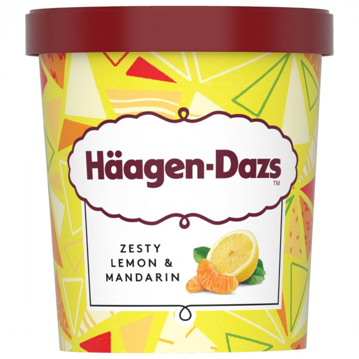 HaagenDazs Zesty Lemon & Mandarin Ice Cream Case