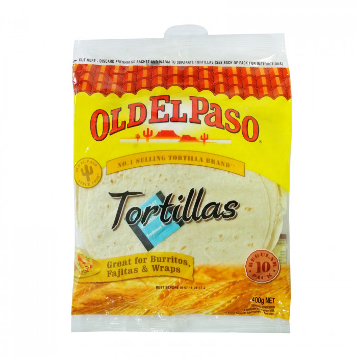 Old El Paso Burrito Tortilla 10s Regular Case