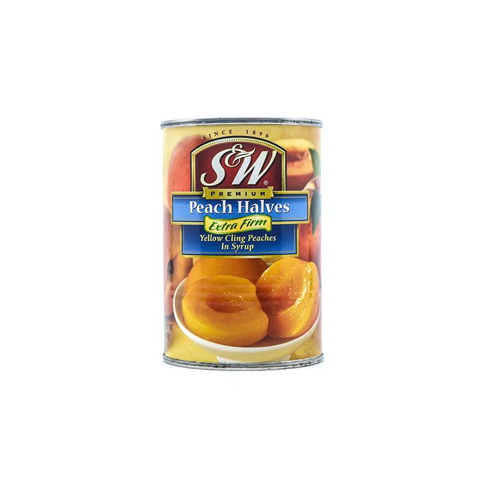 S&W Cling Peaches Halves Carton