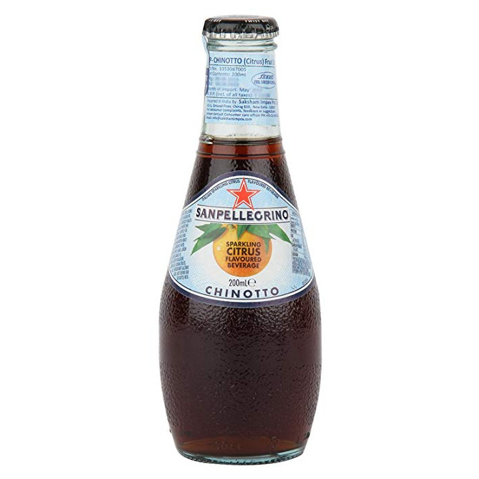 SAN PELLEGRINO CHINOTTO SPARKLING WATER GLASS BOTTLE CASE