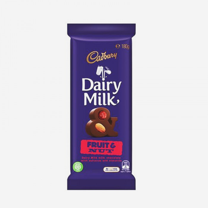 Cadbury Dairy Milk Fruit & Nut Chocolate Block Case