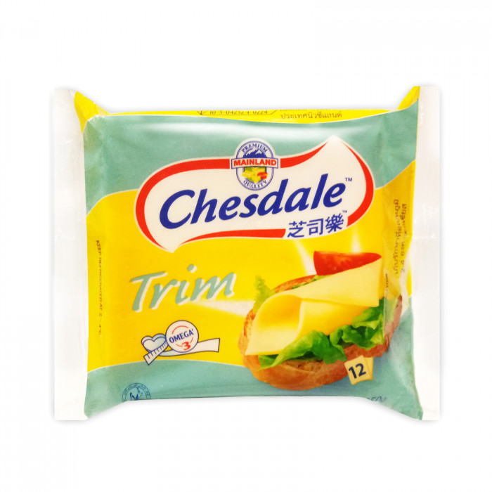 Chesdale 12 Singles Trim Cheddar Cheese Case