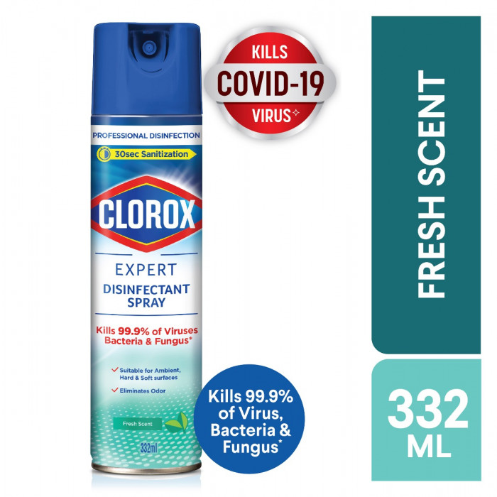 Clorox Expert Disinfectant Aerosol Spray Fresh Scent 332ML Case