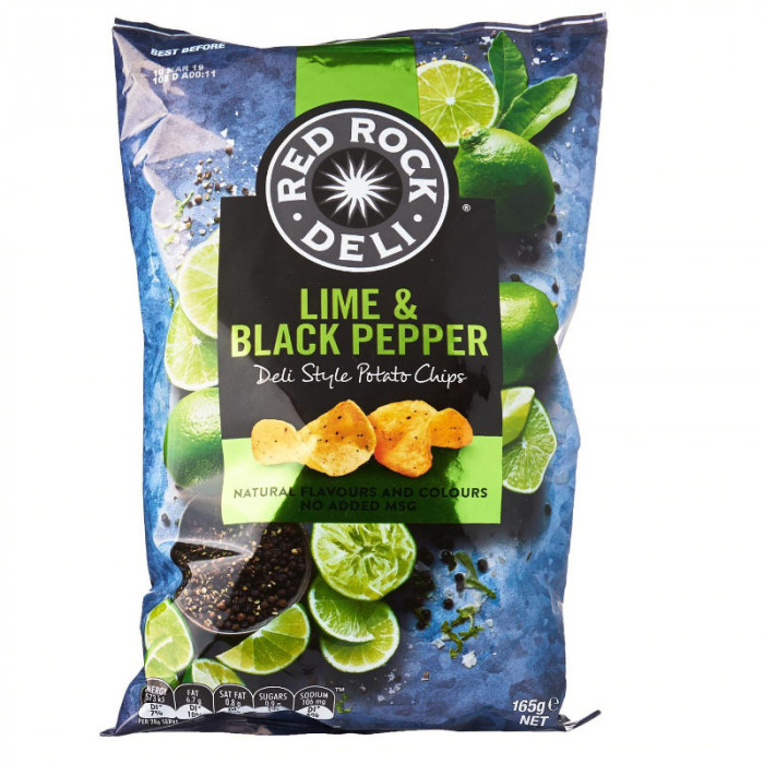 Red Rock Deli Lime and Pepper Potato Chips Case