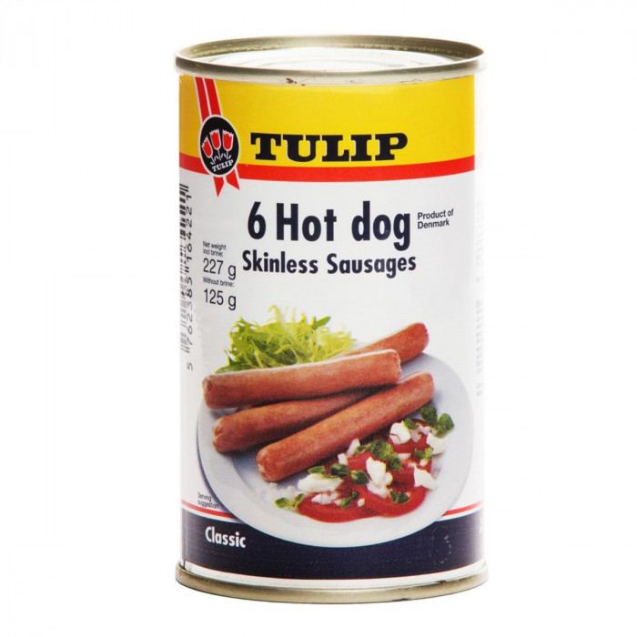 Tulip Classic 6 Hot Dog Skinless Sausages Case