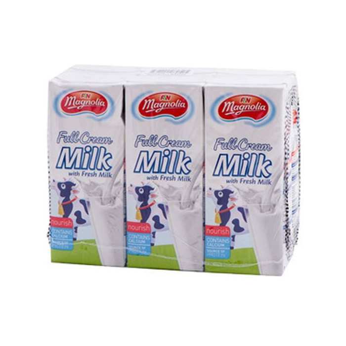 F&N Magnolia UHT Packet Milk Full Cream (15 Cases 1 Case Free) Case