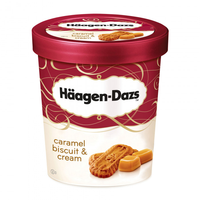 HaagenDazs Caramel Biscuit & Cream Ice Cream Case