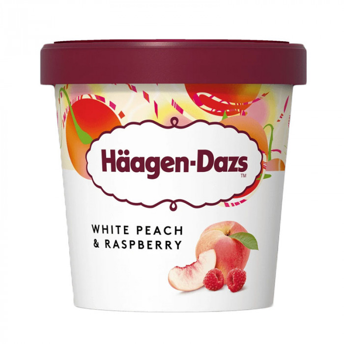 HaagenDazs White Peach & Raspberry Ice Cream Case
