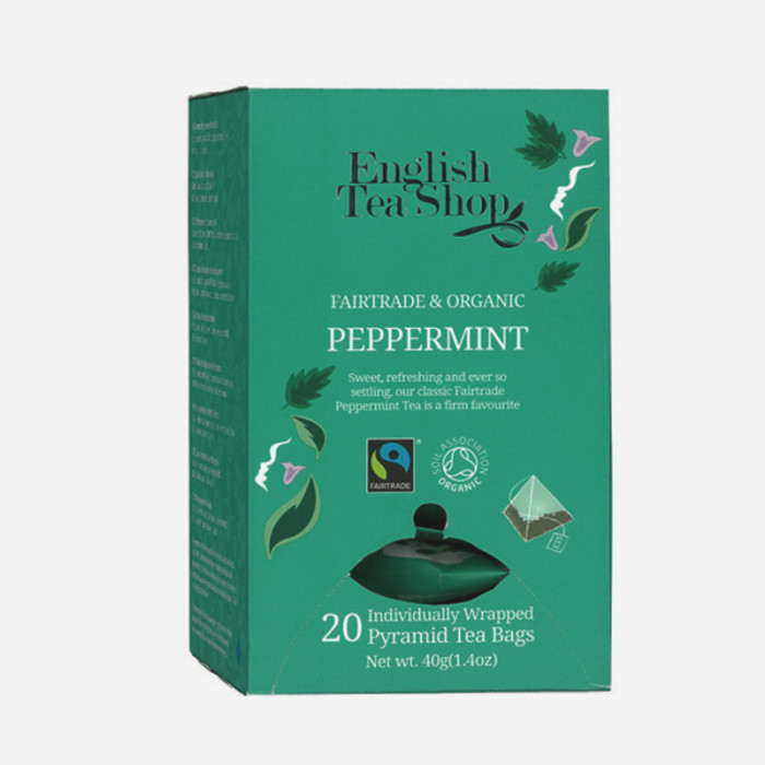 English Tea Shop Peppermint Fairtrade & Organic 20 Sachet Case