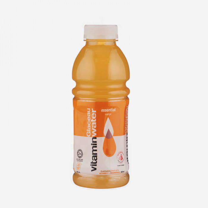 Glaceau Orange Essential Vitamin Bottle Water Drink Case