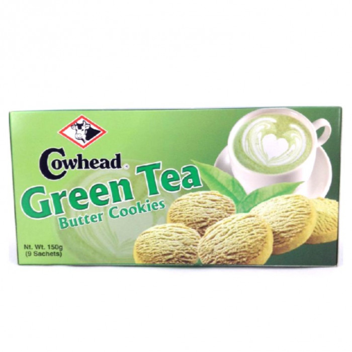 Cowhead Green Tea Butter Cookies Carton