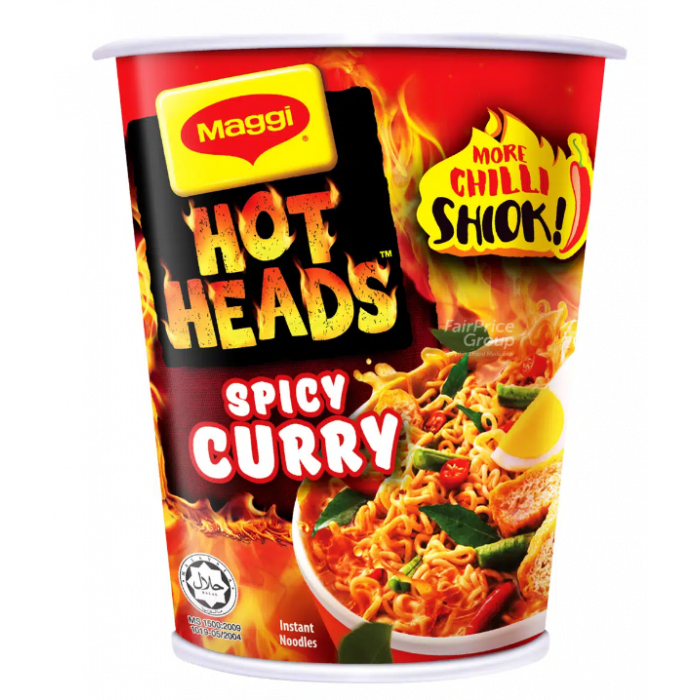 MAGGI Hot Heads Bowl Noodles Cup Curry Case