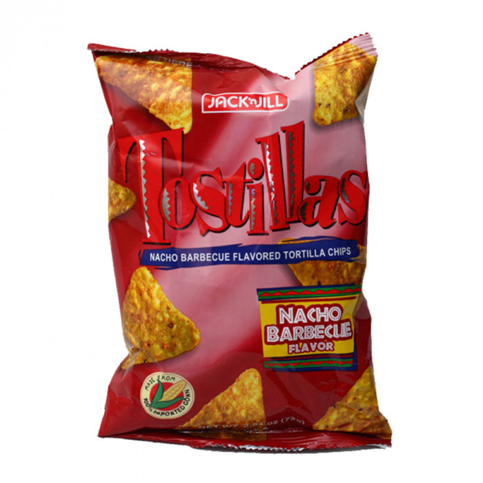 Jack 'n Jill Tostillas Nacho Barbecue Flavored Tortilla Chips Case