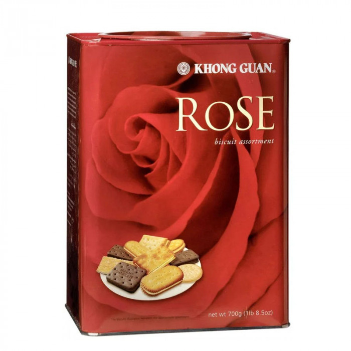 Khong Guan Rose Biscuits Assortment Tin Case