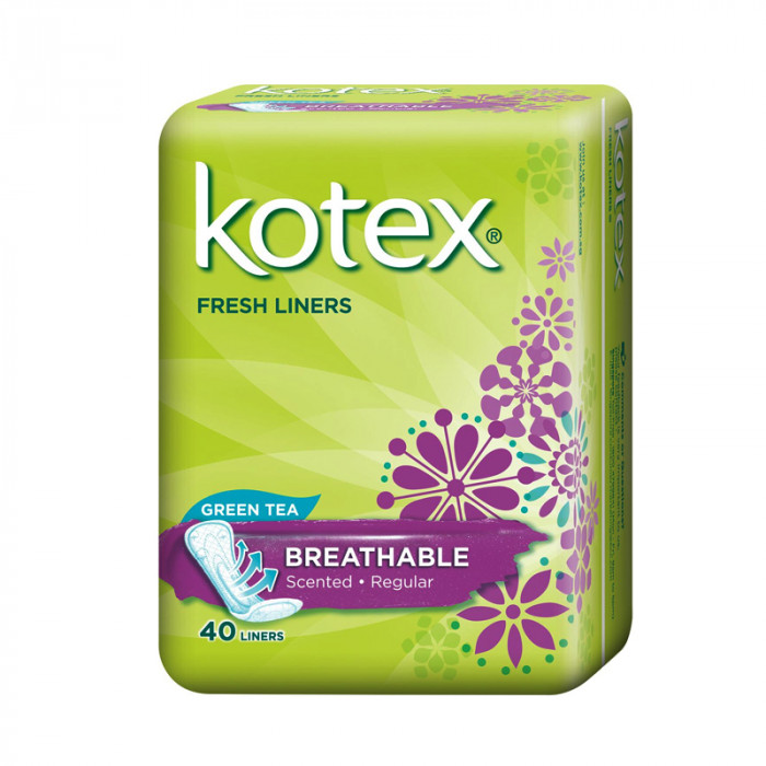 Kotex Freshliners Breathable Scented 40's Pads Case