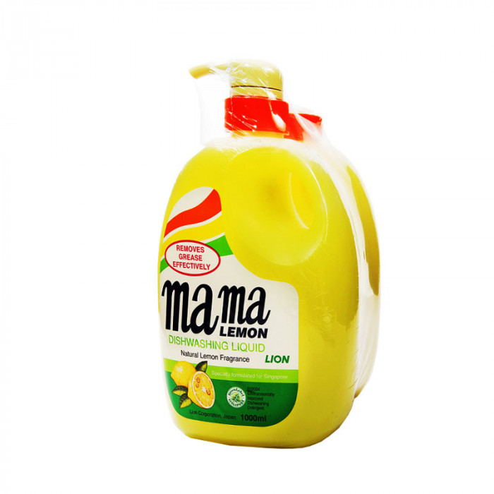 Mama Lemon Dishwashing Liquid Natural Lemon with Refill Case